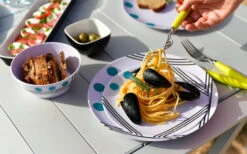 Berger Dots Melamin Geschirr-Set 16-tlg. Grün -Online Camping Rabatte 260273 1859640