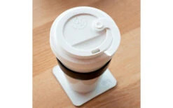 Silwy® To-Go-Cup Porzellan Becher Mit Deckel Inkl. Metall-Nano-Gel Pad Untersetzer (350 Ml) -Online Camping Rabatte 435780 3104630