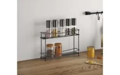 Metaltex Kumino LAVA Gewürzregal 2 Etagen Schwarz
