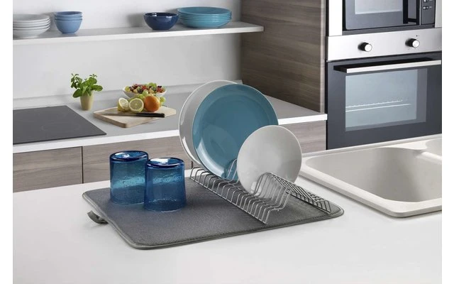 Metaltex Dry-Tex 2-in-1 Abtropfgestell Mit Microfasermatte Schwarz 5 Metaltex Dry-Tex 2-in-1 Abtropfgestell Mit Microfasermatte Schwarz – Bild 3