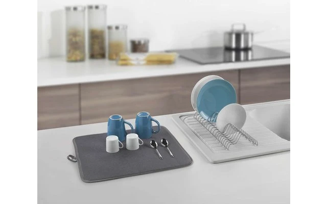 Metaltex Dry-Tex 2-in-1 Abtropfgestell Mit Microfasermatte Schwarz 6 Metaltex Dry-Tex 2-in-1 Abtropfgestell Mit Microfasermatte Schwarz – Bild 4