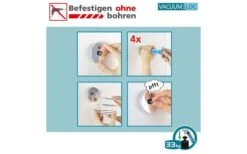 Wenko Vacuum-Loc Adapter Matt Premium 2er Set Befestigen Ohne Bohren -Online Camping Rabatte 516104 3504014