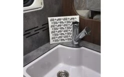 Pufz Schwedisches Geschirrtuch Wohnwagen Muster Grau -Online Camping Rabatte 552865 3623236 1