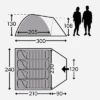 Kampa Brighton 4 Kuppelzelt Grey -Online Camping Rabatte 604643 4342859