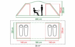 Coleman Spruce Falls 4 Tunnelzelt -Online Camping Rabatte 629239 4441127