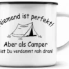 Just Camper Emaille Tasse Niemand Ist Perfekt -Online Camping Rabatte 648249 4533060