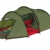 High Peak Falcon 3 LW Lightweight 3 Personen Tunnelzelt Aluminium Gestänge Olive/rot -Online Camping Rabatte 733022 4904012