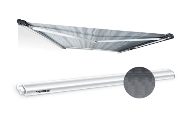 Dometic PerfectRoof PR 2000 Markise Tuchfarbe Horizon Grey Gehäusefarbe Weiß 2,6 M 3 Dometic PerfectRoof PR 2000 Markise Tuchfarbe Horizon Grey Gehäusefarbe Weiß 2,6 M